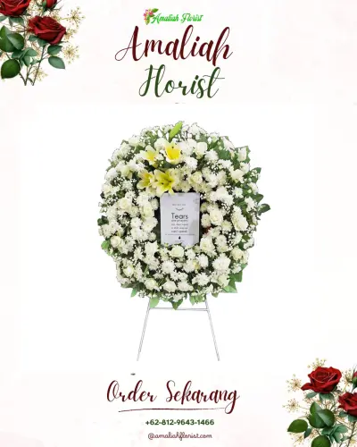 Krans Bunga Duka Cita di Rumah Duka Yos Sudarso Palangkaraya