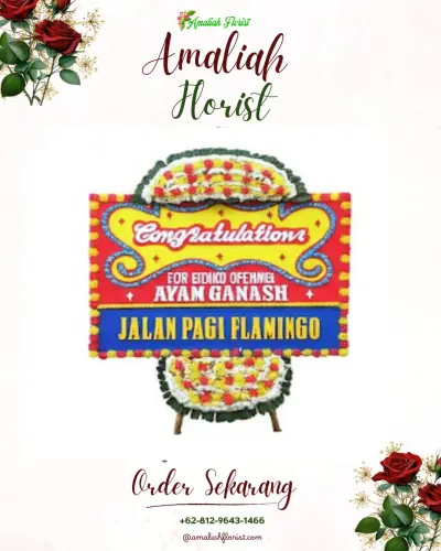 Bunga Papan Congratulation di Rumah Duka Yos Sudarso Palangkaraya